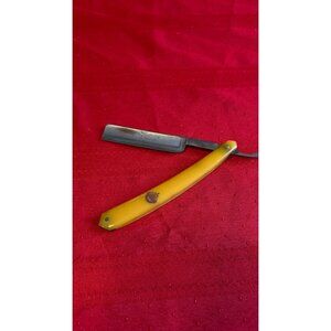 Cutlerix 84 H. Geo. Henry Solingen Germany Straight Razor Yellow Handle Collecti